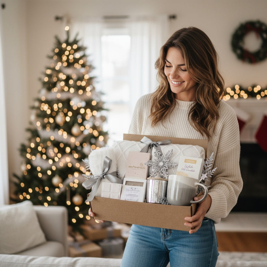 Winter Wonderland Gift Box – Cozy Holiday Self-Care Set, Luxury Christmas Gift for Her, Seasonal Spa & Comfort Box