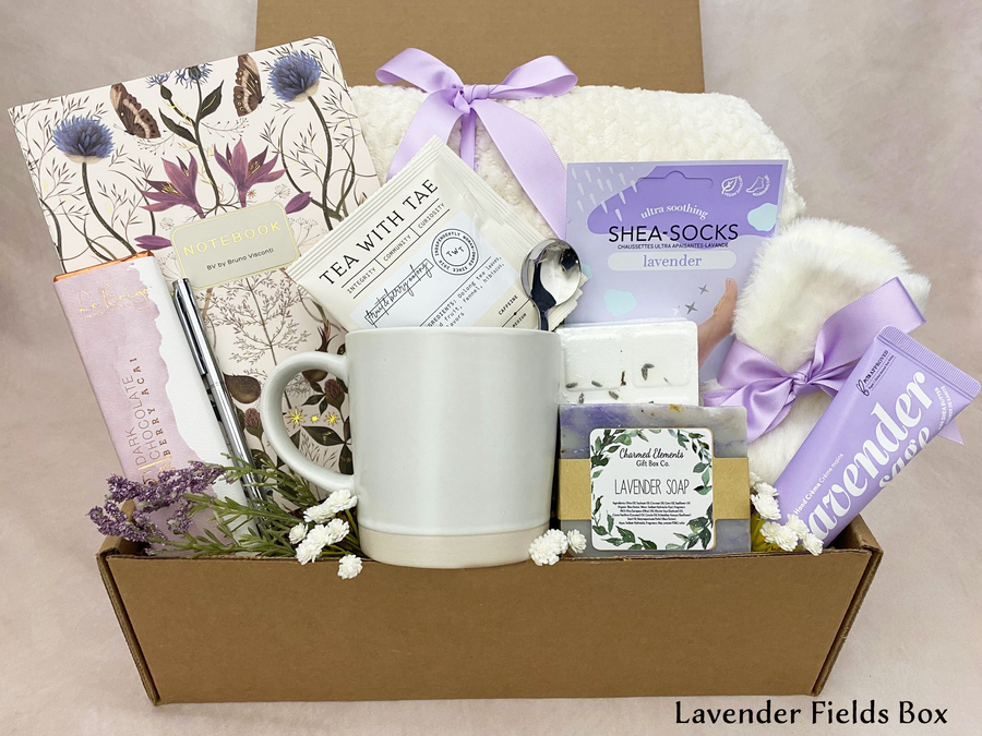 Lavender Fields Gift Box | Relaxing Self Care & Spa Gift Set
